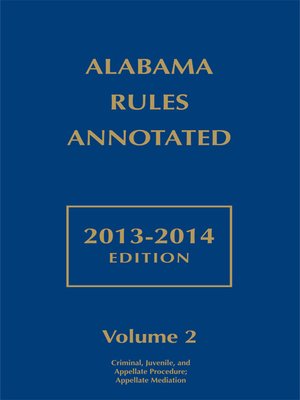 cover image of Alabama Rules Annotated